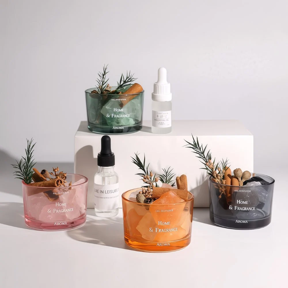 Flower Plant Small Jar Flameless Diffuser Stone Aromatherapy