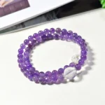 Natural Amethyst Multi-Circle Bracelet