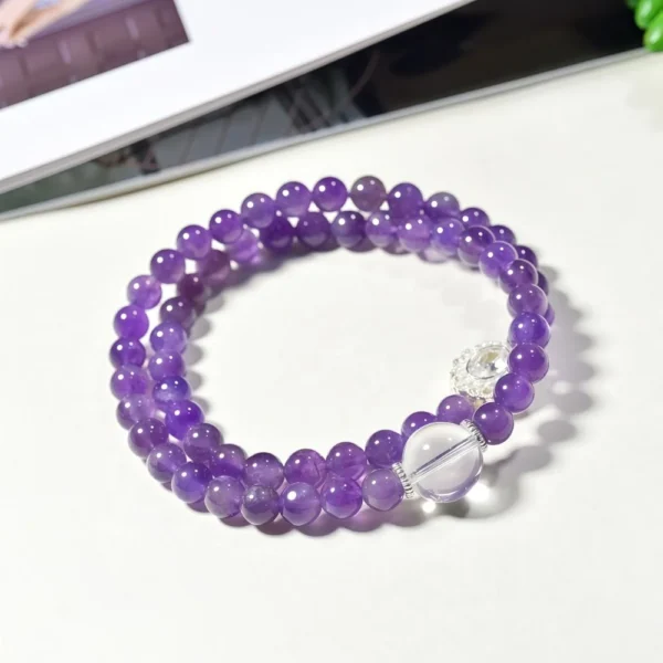 Natural Amethyst Multi-Circle Bracelet