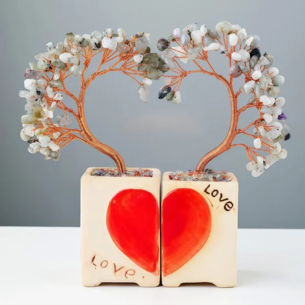 Natural Crystal Love - themed Couples Tree