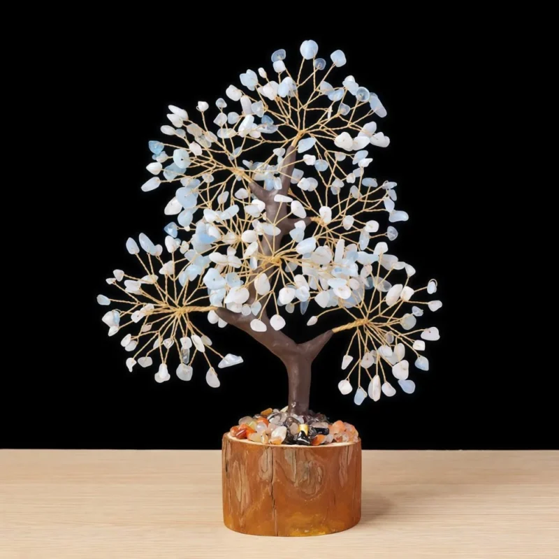 Log  Base- shaped Crystal Tree
