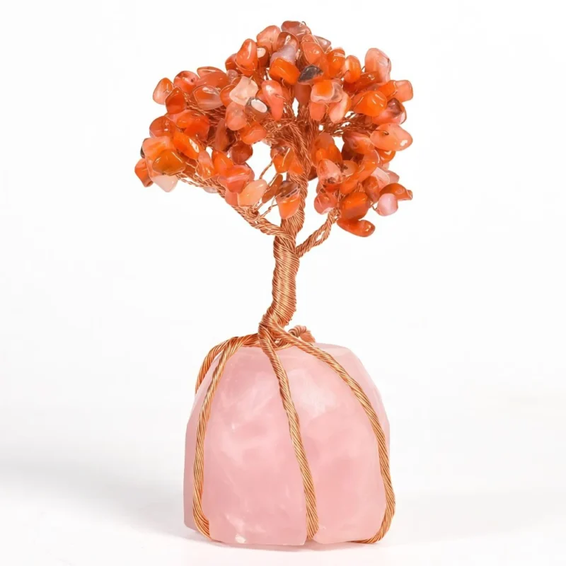 Rose Quartz Base Wire - Wrapped Crystal Tree