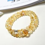 Natural Yellow Azeztulite Crystal Bracelet
