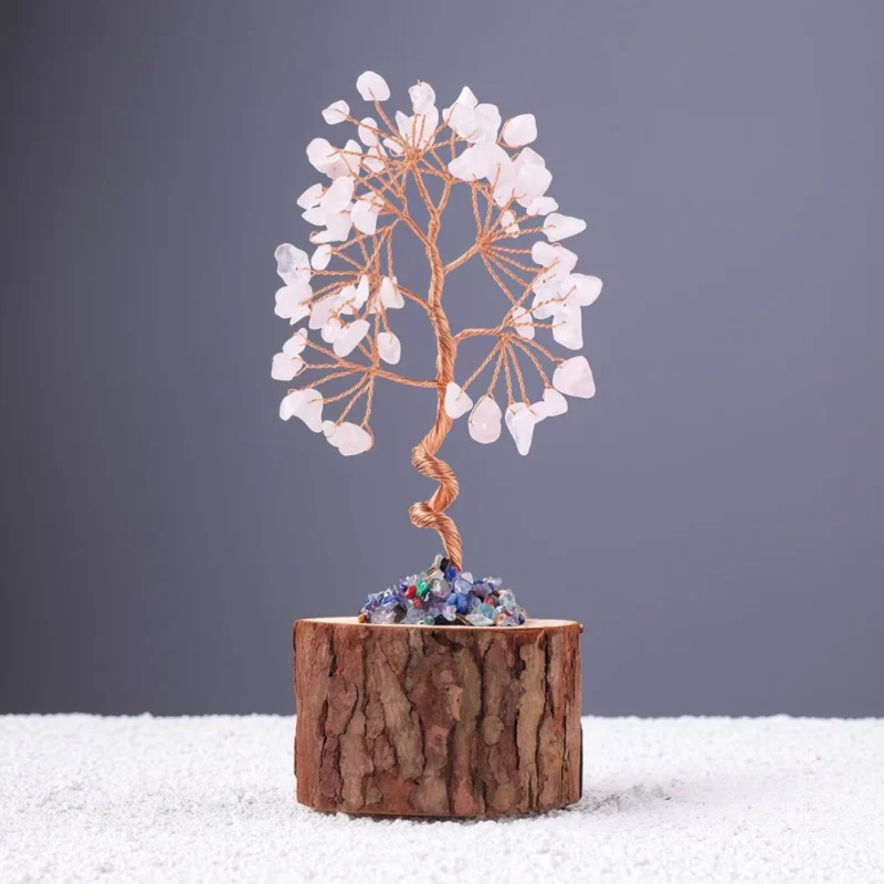 Log  Base- shaped Crystal Tree