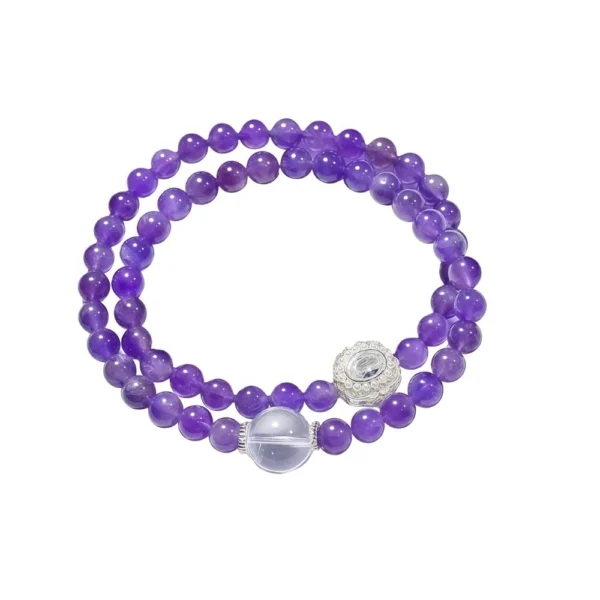 Natural Amethyst Multi-Circle Bracelet