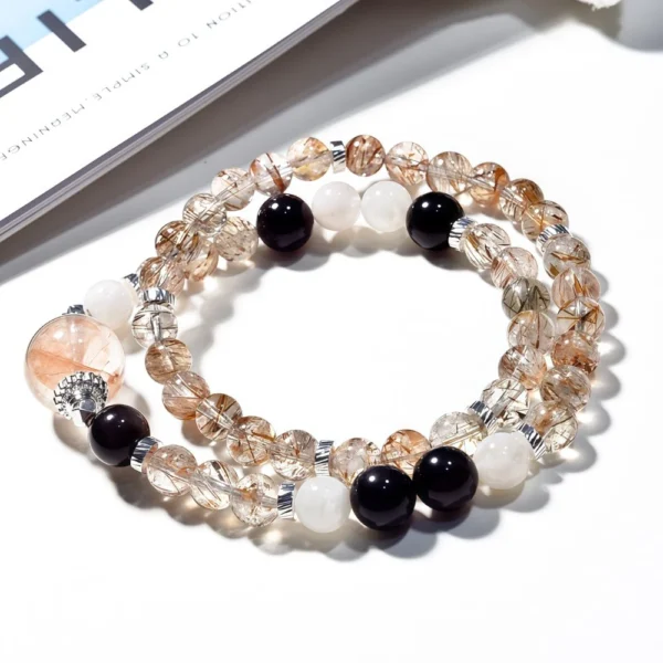 Natural Black Crystal Super Bracelet