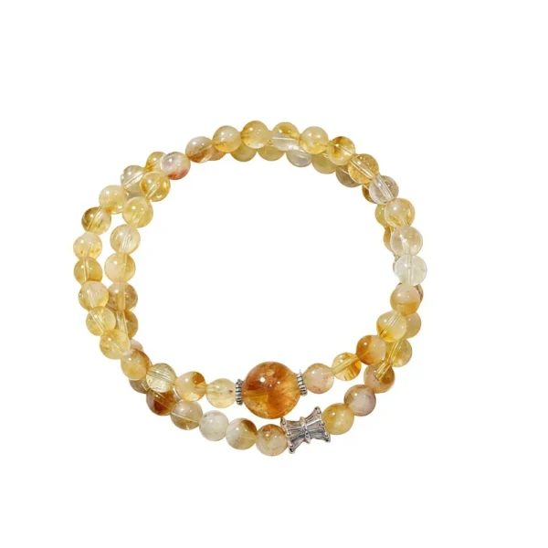 Natural Yellow Azeztulite Crystal Bracelet