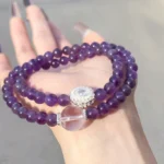 Natural Amethyst Multi-Circle Bracelet