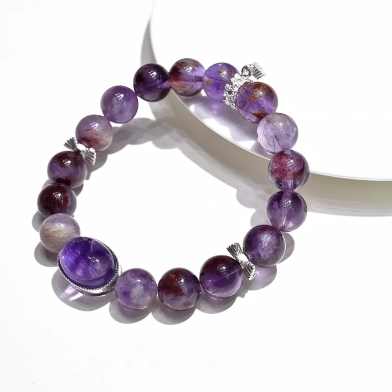 Spiritual Beads with Purple Shadows