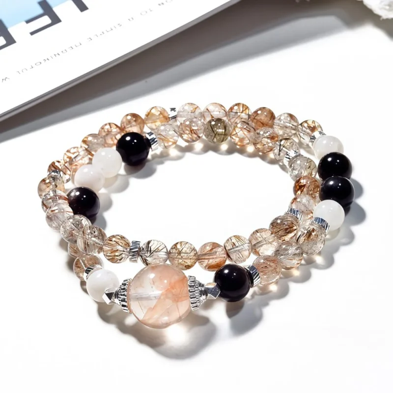 Natural Black Crystal Super Bracelet