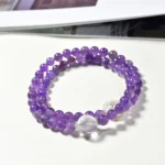 Natural Amethyst Multi-Circle Bracelet