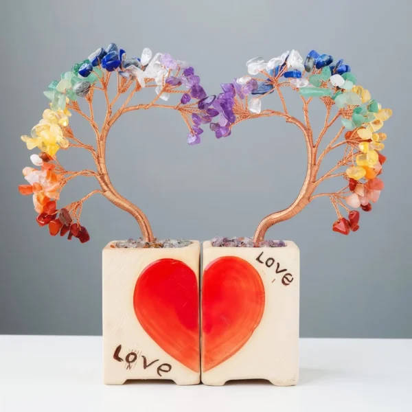 Natural Crystal Love - themed Couples Tree
