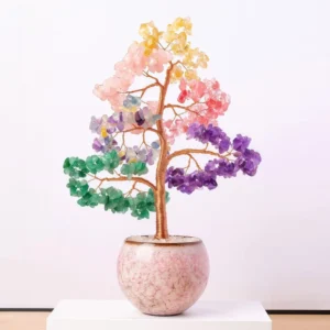 Natural Crystal Colorful Gravel Money Tree