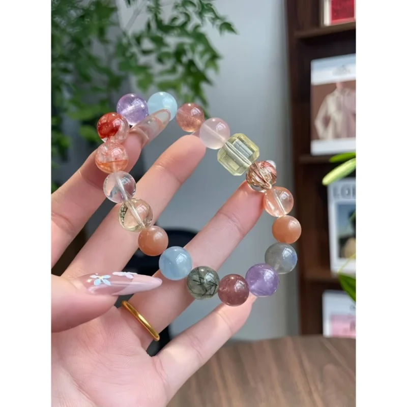 Wang Sulong's same-style multi-gem crystal bracelet