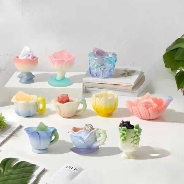 Flower-Shaped Crystal Ornament