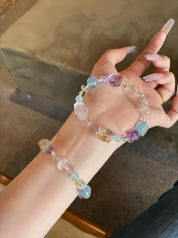 Irregular-Shaped Dopamine Multi-Treasure Crystal Bracelet