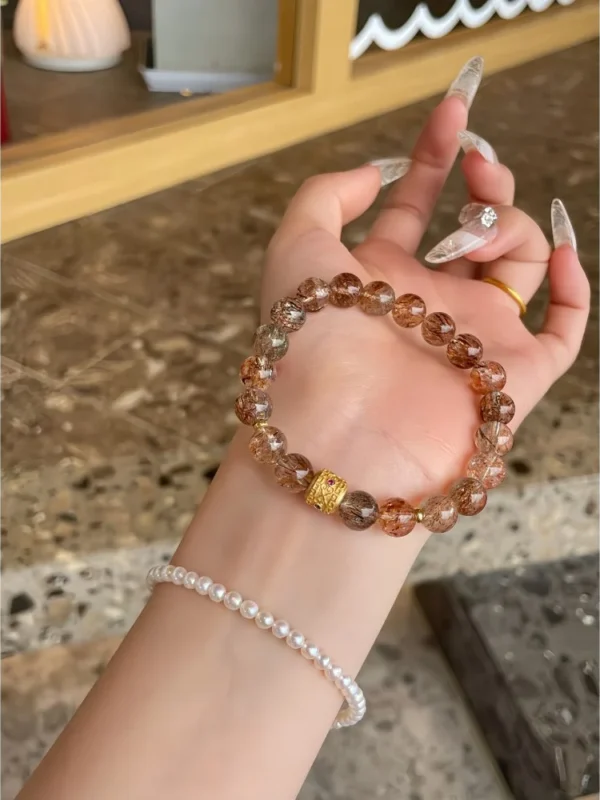 Natural Black Quartz Super Crystal Bracelet