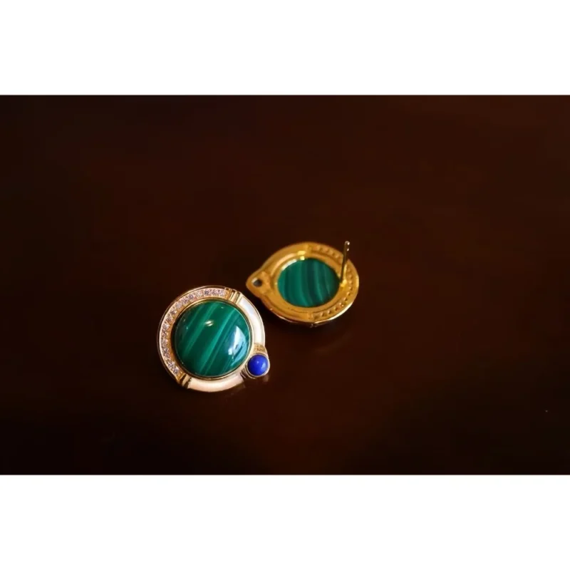 Natural Malachite Earrings