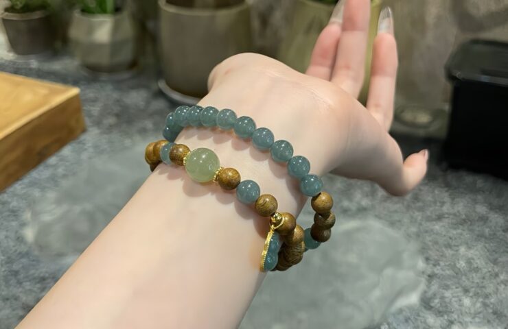 Agarwood & Jade Beaded Bracelet2