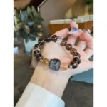 Black Feather Power Crystal Bracelet