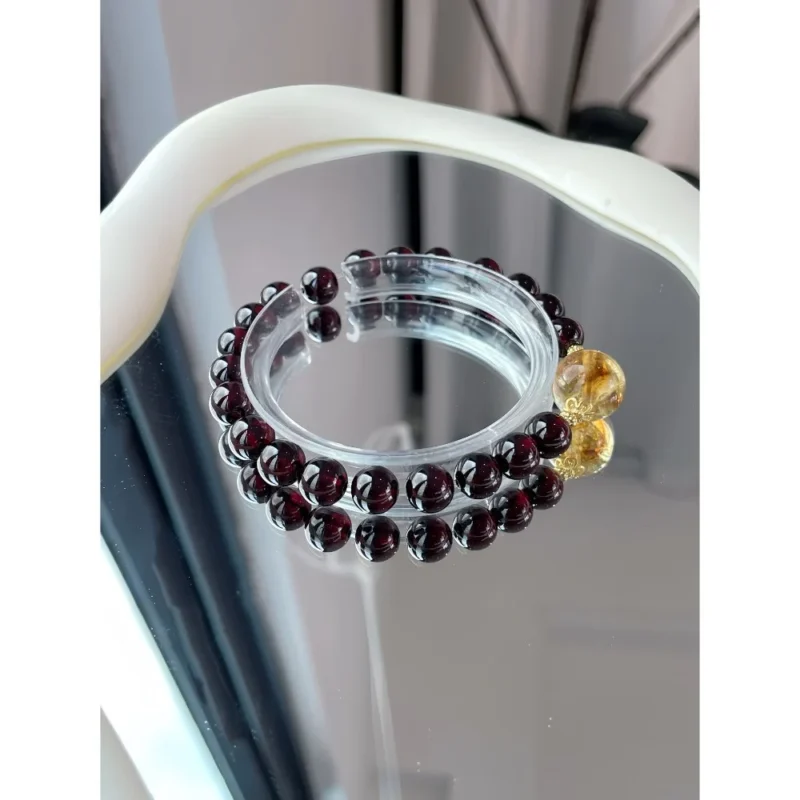 Garnet & Yellow Tower Quartz Bracelet