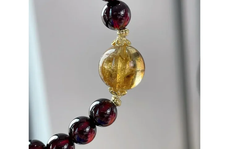 Garnet & Yellow Tower Quartz Bracelet6