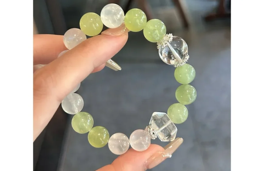 Grape Milk Cap Crystal Bracelet1