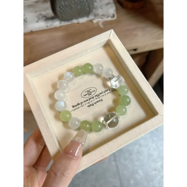 Grape Milk Cap Crystal Bracelet