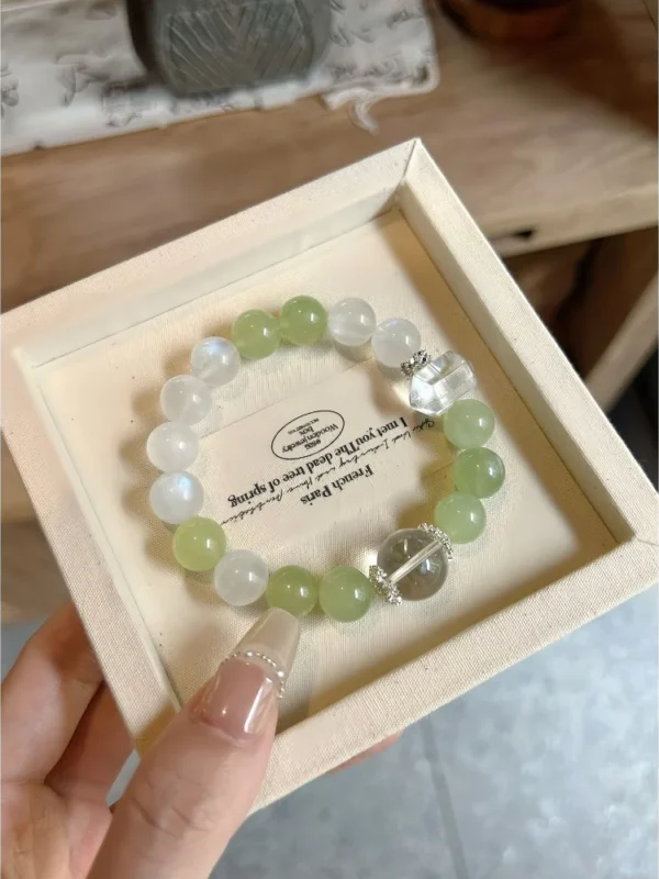 Grape Milk Cap Crystal Bracelet