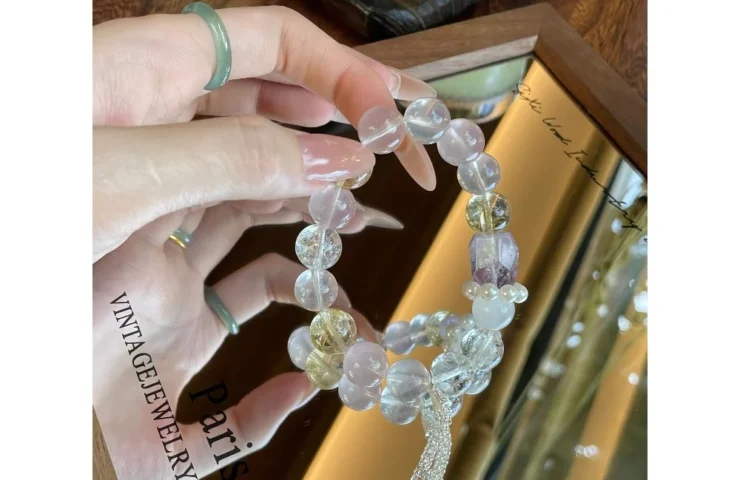 Morganite Cherry Blossom Bracelet2