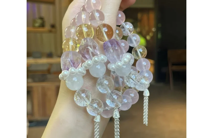 Morganite Cherry Blossom Bracelet4