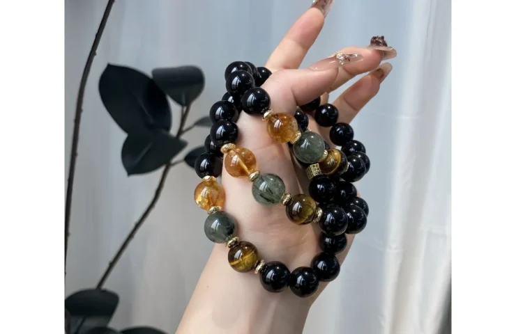 Obsidian Tri-Color Crystal Bracelet8
