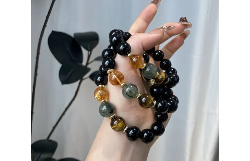 Obsidian Tri-Color Crystal Bracelet8