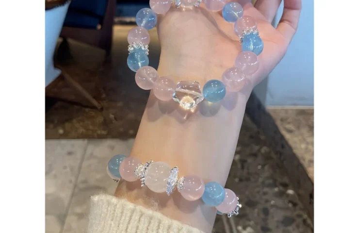 Pink-Blue Star Crystal Bracelet3