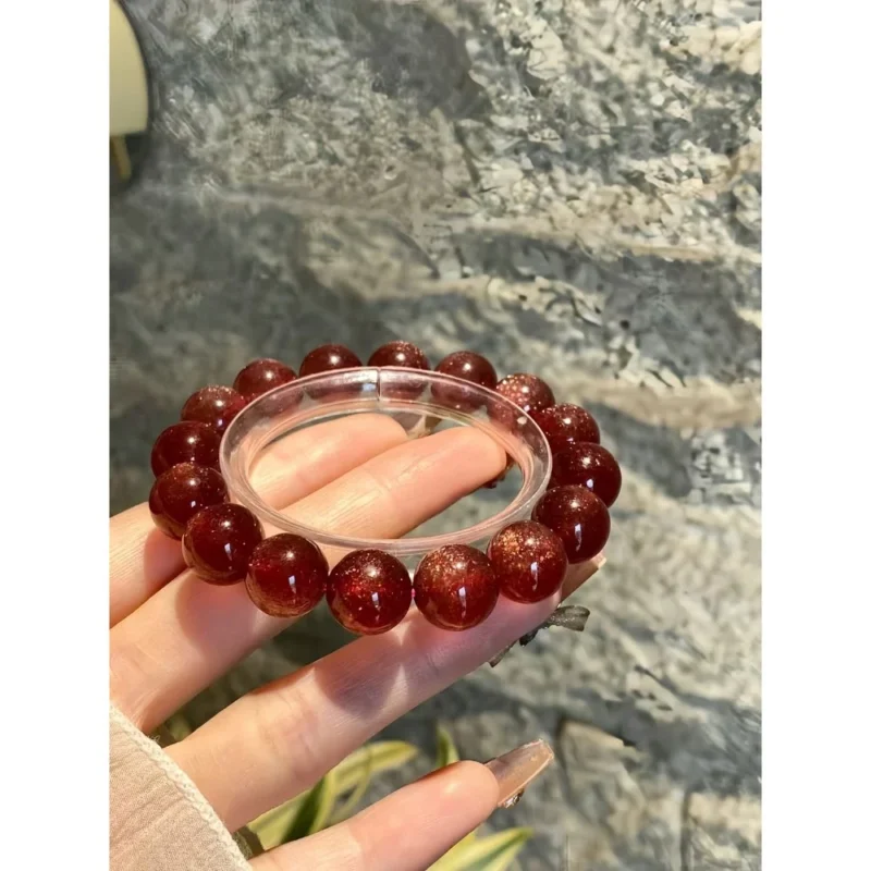 Starlight Cherry Strawberry Quartz Bracelet