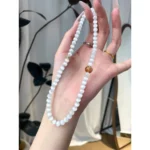 White Cat's Eye & Honey Crystal Bracelet
