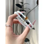 White Cat's Eye & Honey Crystal Bracelet