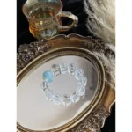 Aquamarine & Clear Quartz Bracelet