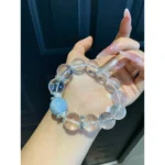 Aquamarine & Clear Quartz Bracelet