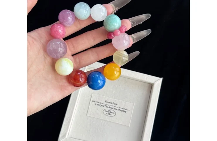 Rainbow Love Multi-Crystal Bracelet2